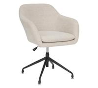 Atmosphera – Fauteuil de bureau Sipca – pivotant, hauteur réglable, accoudoirs, beige