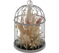 Atmosphera Décoration fleurs séchées «Cage» 20 cm Gris