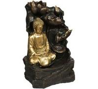 Créateur d'intérieur - Fontaine & Bouddha Déco "Kalyani" 39cm Noir & Or