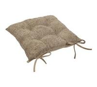 Atmosphera Créateur d'intérieur - Galette de Chaise Bouclette "Soana" 38x38cm Lin Beige G