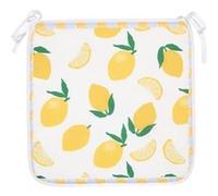Galette de chaise Fruity 39x39cm imprimé citrons jaunes - Atmosphera Créateur d'intérieur