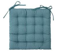 Atmosphera Créateur d'intérieur - Galette de Chaise "Otto" 38x38cm Bleu Canard Bleu G