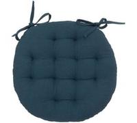 Atmosphera Galette de chaise ronde Leana 38 cm Bleu Égéen