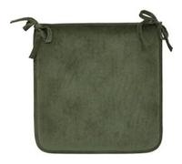 Atmosphera Créateur d'intérieur - Galette de Chaise Uni "Lilou" 38x38cm Kaki Vert