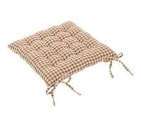 Créateur d'intérieur - Galette de Chaise Vichy Floral 38cm Marron