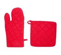 Atmosphera Créateur d'intérieur - Gant & Manique de Cuisine Coton 33cm Rouge rouge G