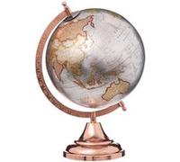 Atmosphera Créateur d'intérieur - Globe sur Pied "Terre" 33cm Argent & Rose G