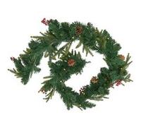 Guirlande de Noël à LED "Baies & Pommes de Pin" 180cm Vert