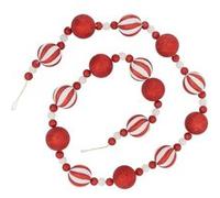 Feeric Lights et Christmas - Guirlande polystyrène Boules l.1,85 m Rouge et Blanc