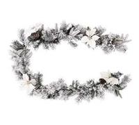 Guirlande Artificielle Sapin avec déco Fleurs, Pommes de pin et Baies L 200 cm - Feeric Christmas