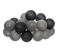 Atmosphera Créateur d'intérieur - Guirlande Led 16 Boules Smoky 255cm Gris & Noir