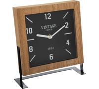 Atmosphera Créateur d'intérieur Horloge de table Micah Plateau MDF métal brun noir blanc 23 cm x 20 cm x 8 cm