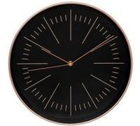 Atmosphera Créateur d'intérieur - Horloge Murale Design "Edith" 30cm Noir & Cuivre Noir G