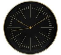 Atmosphera Créateur d'intérieur - Horloge Murale Design "Edith" 30cm Noir & Or Noir G