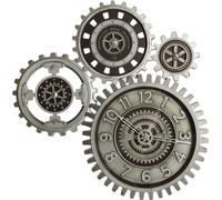 Atmosphera Créateur d'intérieur Horloge murale Gears plastique gris 58 cm x 57 cm x 4 cm