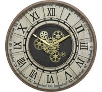 Atmosphera créateur d'intérieur Horloge murale métal brun beige or 6 cm x 57 cm