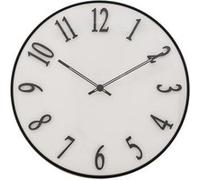 Atmosphera Créateur d'intérieur - Horloge Murale Relief "Edgar" 35cm Blanc Noir G