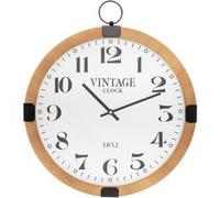 Atmosphera Créateur d'intérieur - Horloge Murale Silencieuse "Gousset" 38cm Naturel Beige G