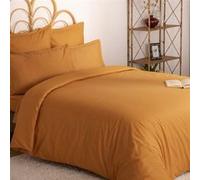 Atmosphera Créateur d'intérieur - Housse de Couette Intérieur 240x220cm Jaune Cumin Jaune