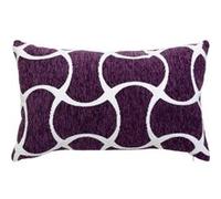 Housse de coussin Jeni chenille violet 50x30cm - Atmosphera createur d'interieur