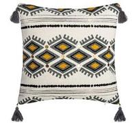Atmosphera Créateur d'intérieur - Housse de Coussin Imprimé "Aztèque" 40x40cm Beige Beige G