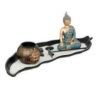 Atmosphera Créateur d'intérieur - Jardin Zen Déco "Shamy" 37cm Bleu Bleu G