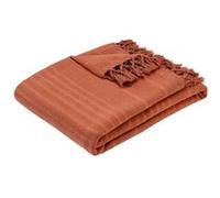 Atmosphera – Jeté de lit Anjali 220 x 160 cm Terracotta en coton