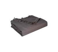 Atmosphera – Jeté de lit à franges – 230 x 250 cm – Gris G