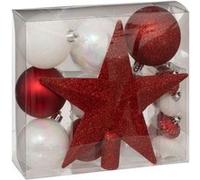 Atmosphera Créateur d'intérieur - Kit 18 Pièces Déco Noël 21cm Rouge & Blanc G