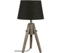 Créateur d'intérieur - Lampe à Poser Bois Abat-jour 46cm Gris