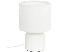 Atmosphera - Lampe à poser bona bouclette blanc h22cm
