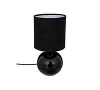 Atmosphera Créateur d'intérieur - Lampe à Poser Céramique "Boule" 25cm Noir Brillant
