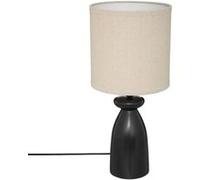Lampe ""Margot"" céramique noir H44cm - Atmosphera createur d'interieur