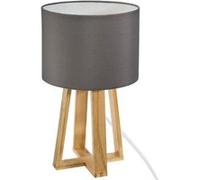 Atmosphera Créateur d'intérieur - Lampe à Poser en Bois "Scandinave" 35cm Gris Gris G
