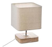 Atmosphera Créateur d'intérieur - Lampe à Poser en Bois Toxey 21cm Beige