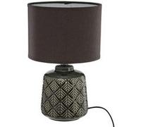 Atmosphera Créateur d'intérieur - Lampe à Poser en Céramique "Ilou" 35cm Gris Gris G