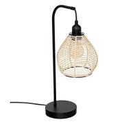 Atmosphera Créateur d'intérieur - Lampe à Poser en Métal Delia 47cm Noir & Naturel