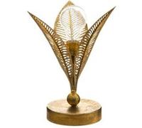 Atmosphera Lampe à poser "Feuille" en métal 24 cm Or jaune G