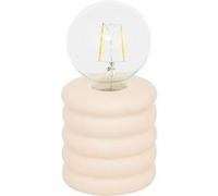 Atmosphera - Lampe à poser led perry céramique beige h19cm
