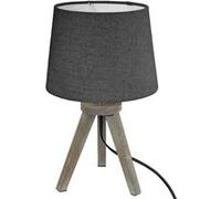 Atmosphera Créateur d'intérieur - Lampe à Poser Trépied en Bois "Alexis" 31cm Gris Gris G