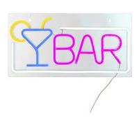 Atmosphera Tube néon LED mural «Bar» 42 cm Multicolore