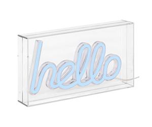 Atmosphera Créateur d'intérieur - Lampe Néon LED à Poser "Hello" 23cm Bleu