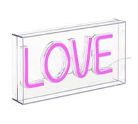 Atmosphera Créateur d'intérieur - Lampe Néon LED à Poser "Love" 23cm Rose