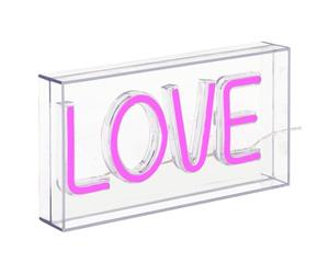 Atmosphera Créateur d'intérieur - Lampe Néon LED à Poser "Love" 23cm Rose