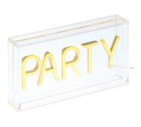 Atmosphera Créateur d'intérieur - Lampe Néon LED à Poser "Party" 23cm Jaune Jaune