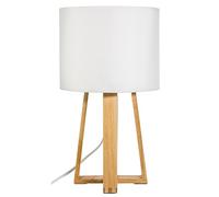 ATMOSPHERA CREATEUR D'INTERIEUR Lampe Pied Bois Molu Blanc