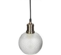 Créateur d'intérieur - Lampe Suspension Boule en Verre "Iris" 19cm Or