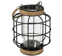 Atmosphera Créateur d'intérieur - Lanterne en Métal & Fil MicroLed Diane 17cm Noir Noir G