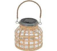 Atmosphera Créateur d'intérieur - Lanterne Solaire en Verre Niky 12cm Naturel NATUREL G