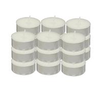 Atmosphera Créateur d'intérieur - Lot de 18 Bougies Chauffe-Plat "Hugo" 3,7cm Blanc